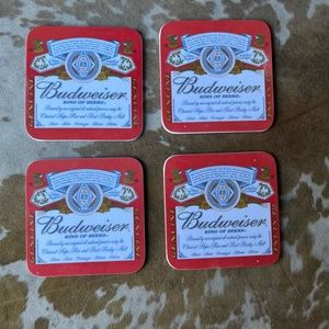 Vintage Budweiser coaster set